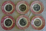 Collection of 13 Jeanne D'arc Gien plates - late 19th Century
