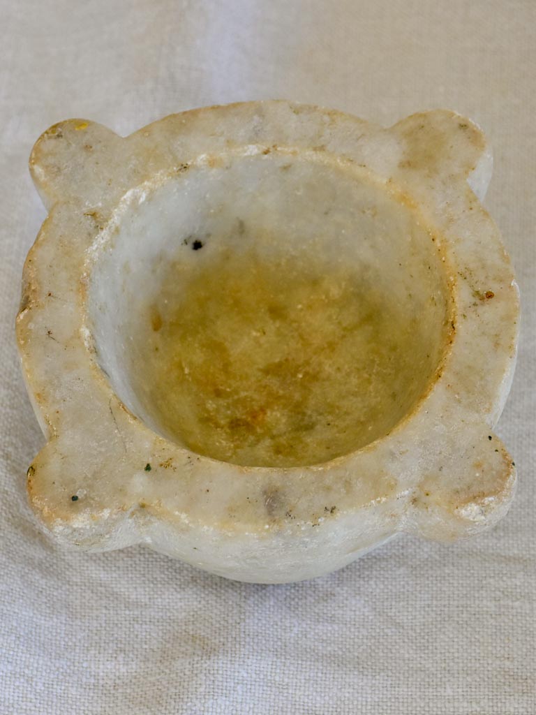 Very small antique marble mortar