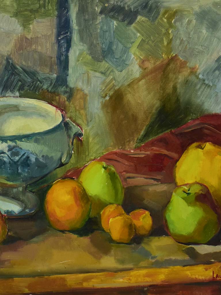 20th century still life - fruit and a soup tureen - Laure Philip 21¼" x 25½"