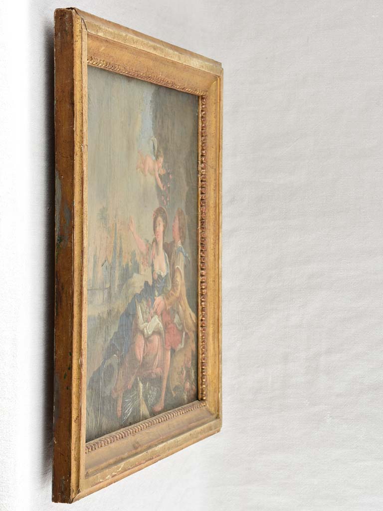 Louis XVI Romantic painting - oil on canvas - 18th century - 26" x 25¼"