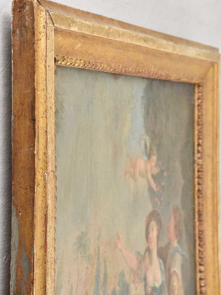 Louis XVI Romantic painting - oil on canvas - 18th century - 26" x 25¼"