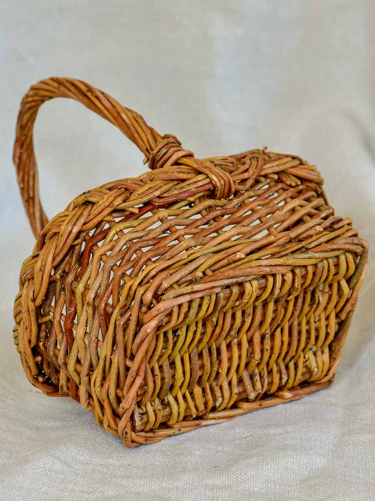 Petite vintage woven basket