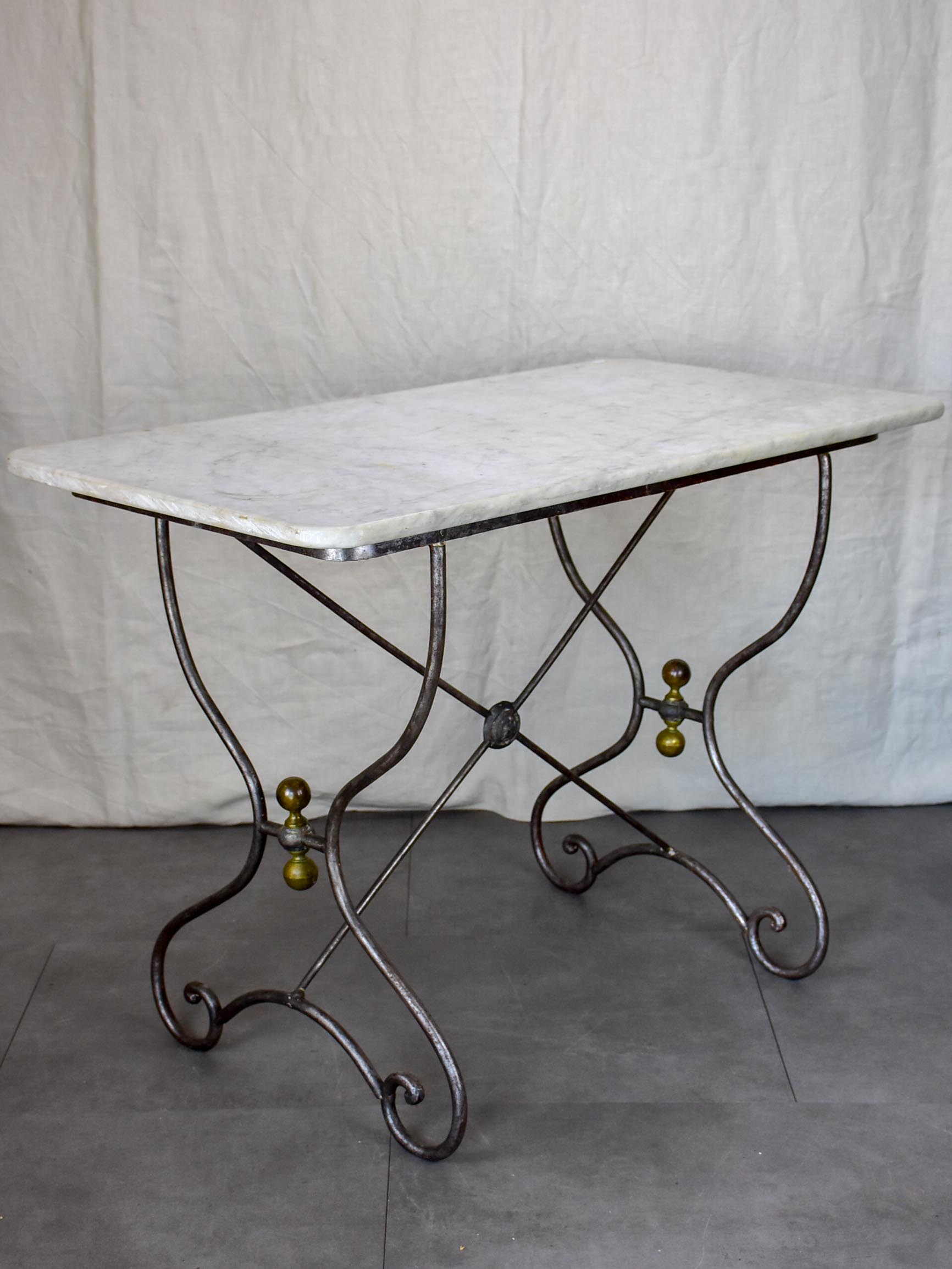 Napoleon III garden table with marble top