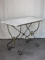 Napoleon III garden table with marble top