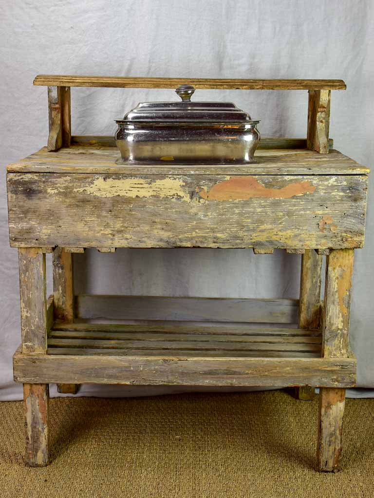 Rustic French florist table from the 1900's