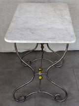 Napoleon III garden table with marble top