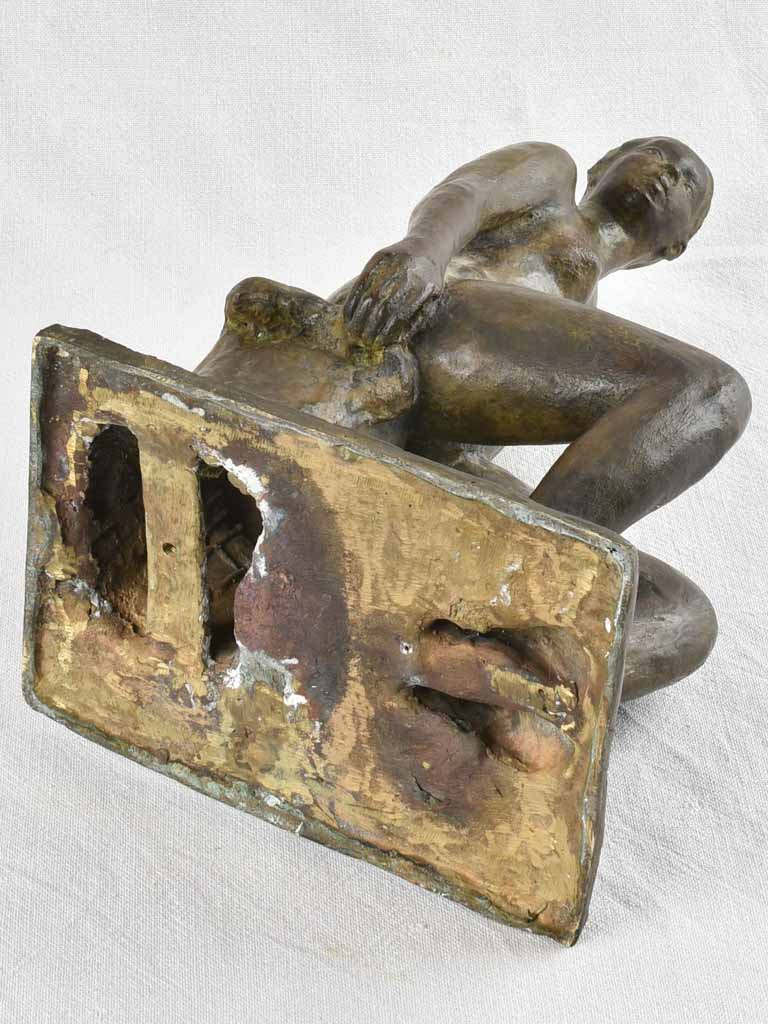 Bronze statue of a sitting lady Françoise Naudet 1/8 (1928-2008) 16½"