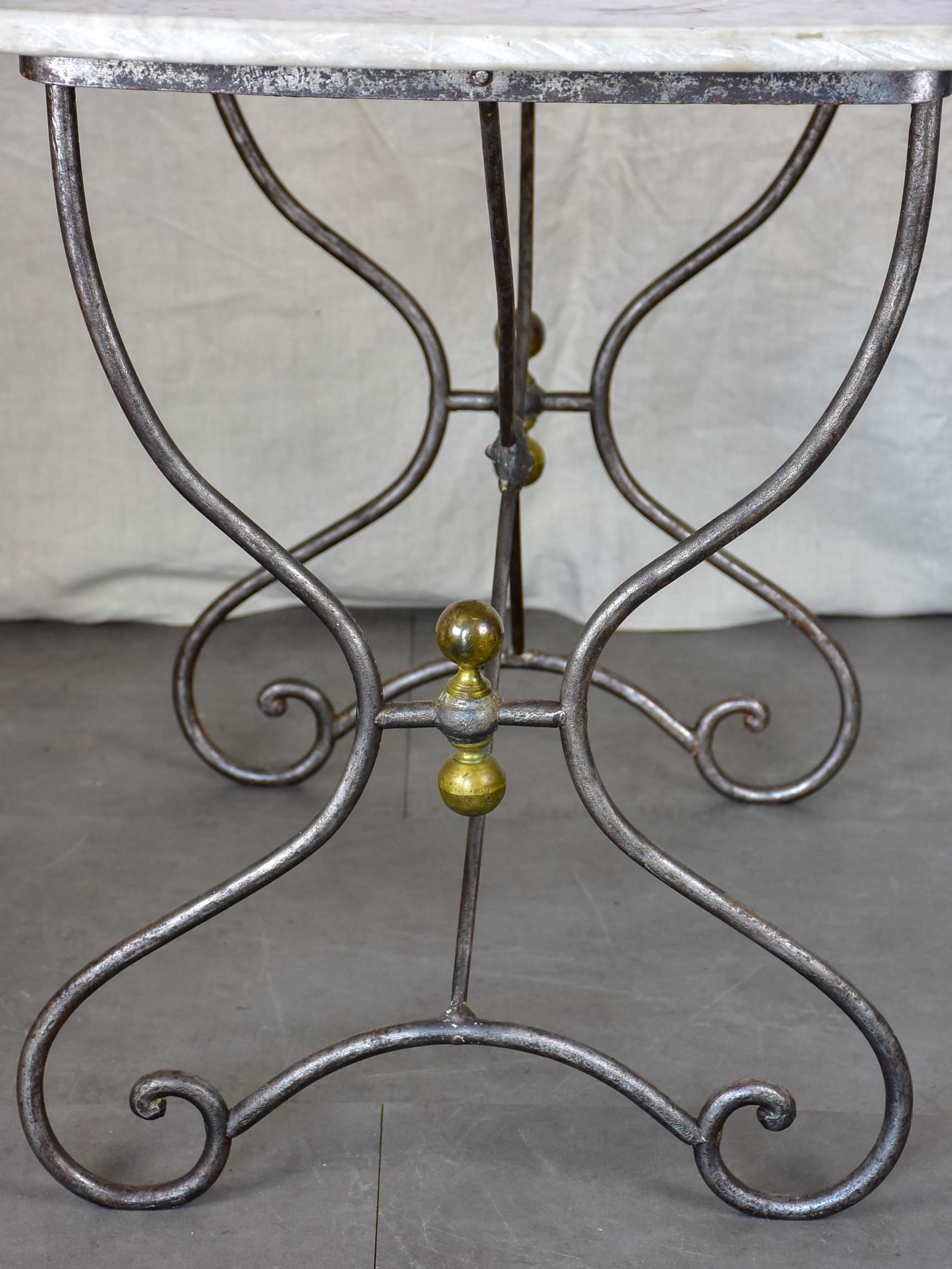 Napoleon III garden table with marble top