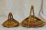 Two petite vintage French woven baskets