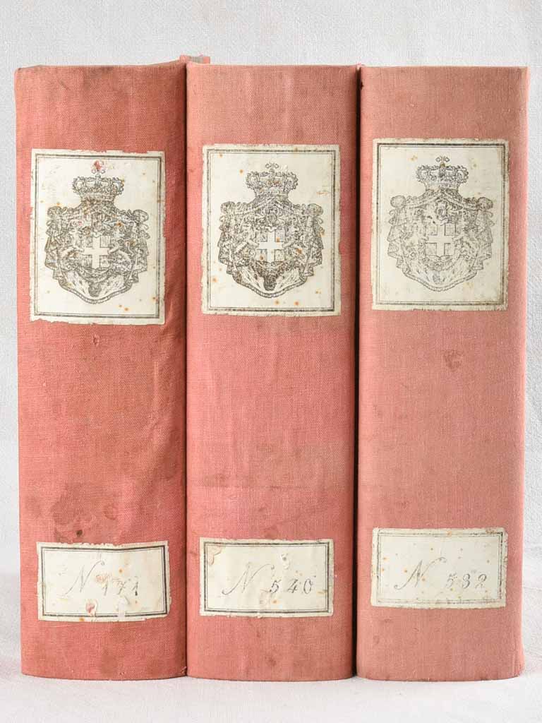 3 large antique notary's secret storage boxes - books 15¼"