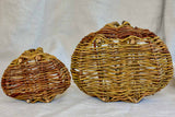 Two petite vintage French woven baskets