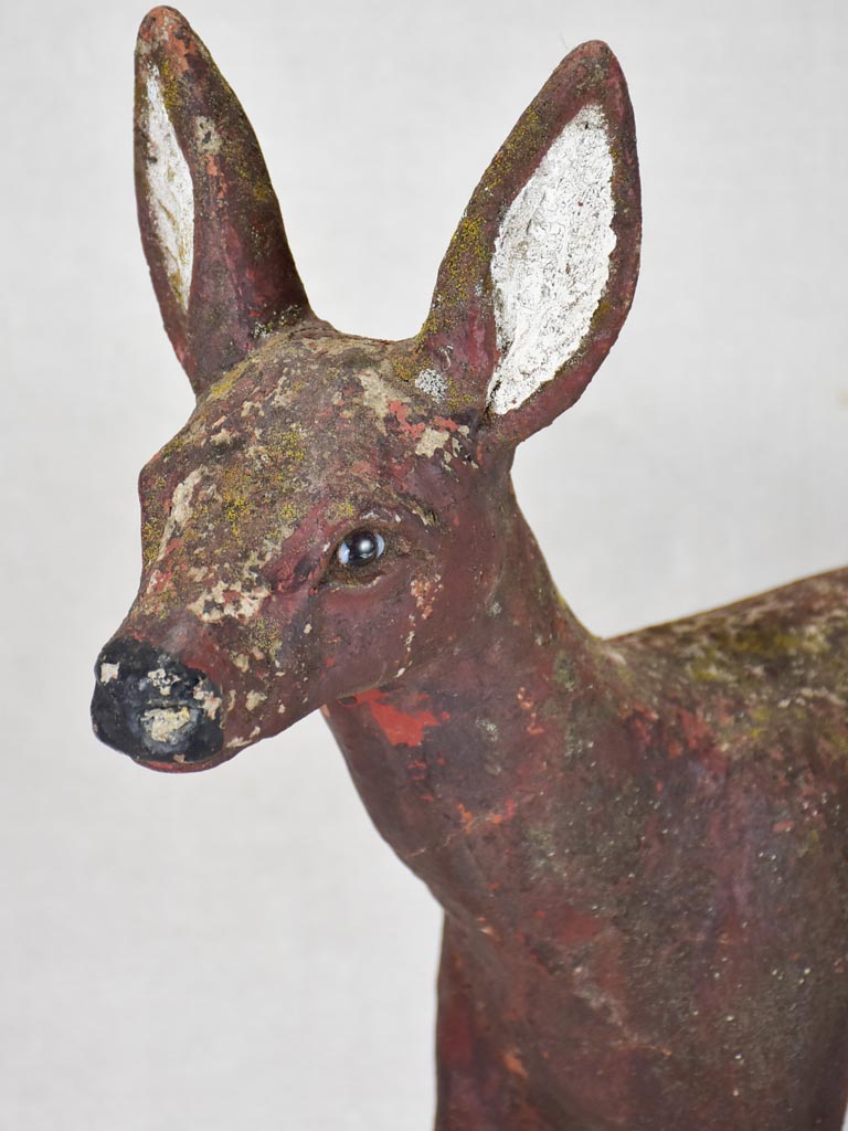 Small garden statue of a deer