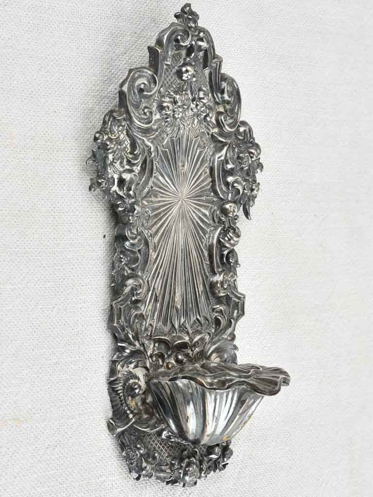Eighteenth-century small silver French Benitier