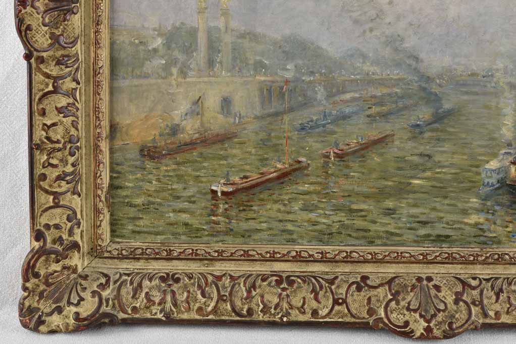 River Seine Paris Emile Lafont (1853-1916) - 25¼" x 32¼"