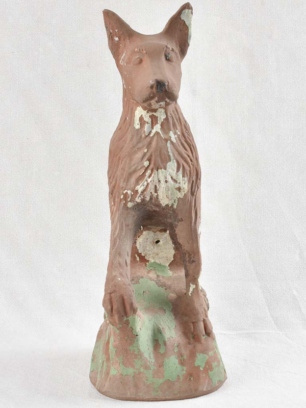 Vintage sculpture of a dog - painted finish 21¼"