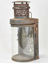 Rare 19th century French lantern with curved glass 16¼"