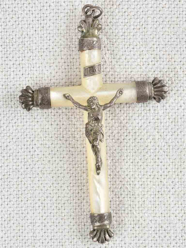 5 antique French pectoral crosses + 1 religious medallion
