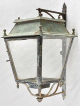 Large antique wall lantern with bracket 27¼"