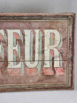 19th century French sign - Coiffeur 37¾"