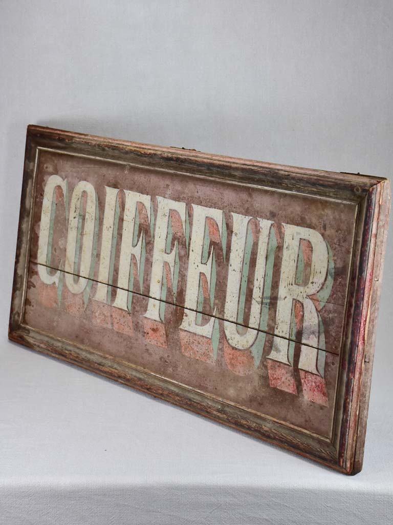19th century French sign - Coiffeur 37¾"