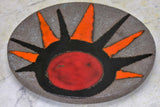 1970's fire clay trivet signed Michel Clement