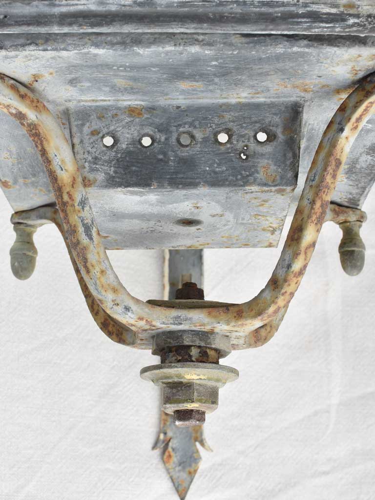 Large antique wall lantern with bracket 27¼"