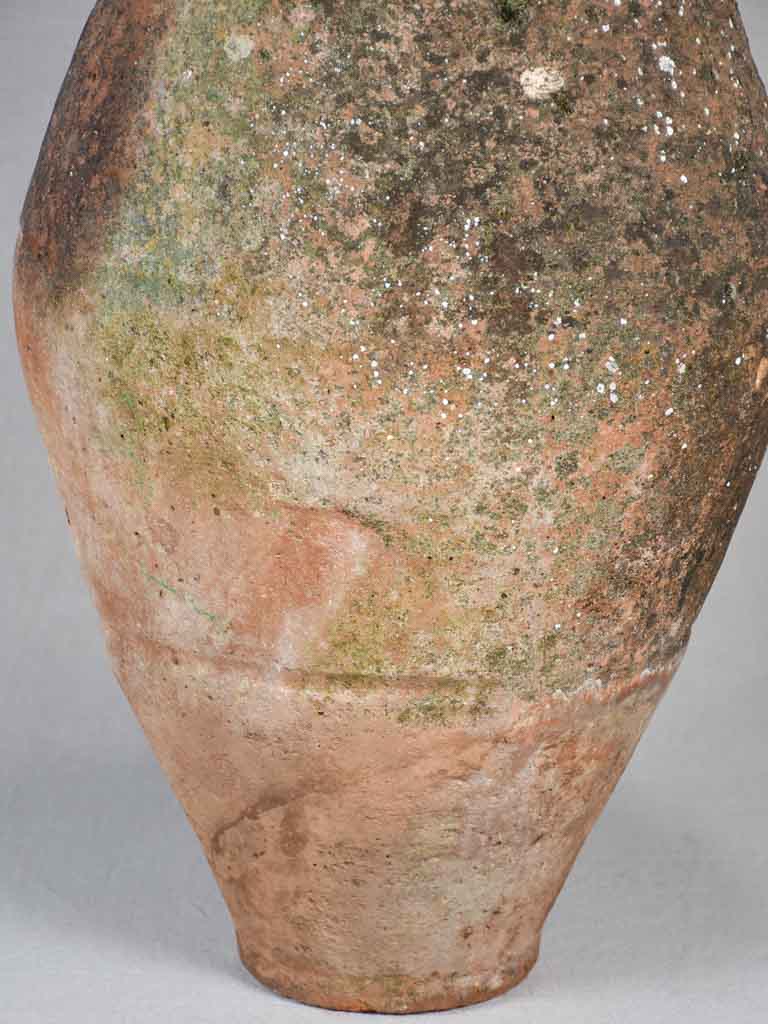 Mediterranean terracotta olive jar/vase with timeworn patina 24½"