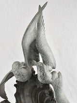 Large Art Deco sculpture of 2 seagulls signed H. Lechesne 30¼"