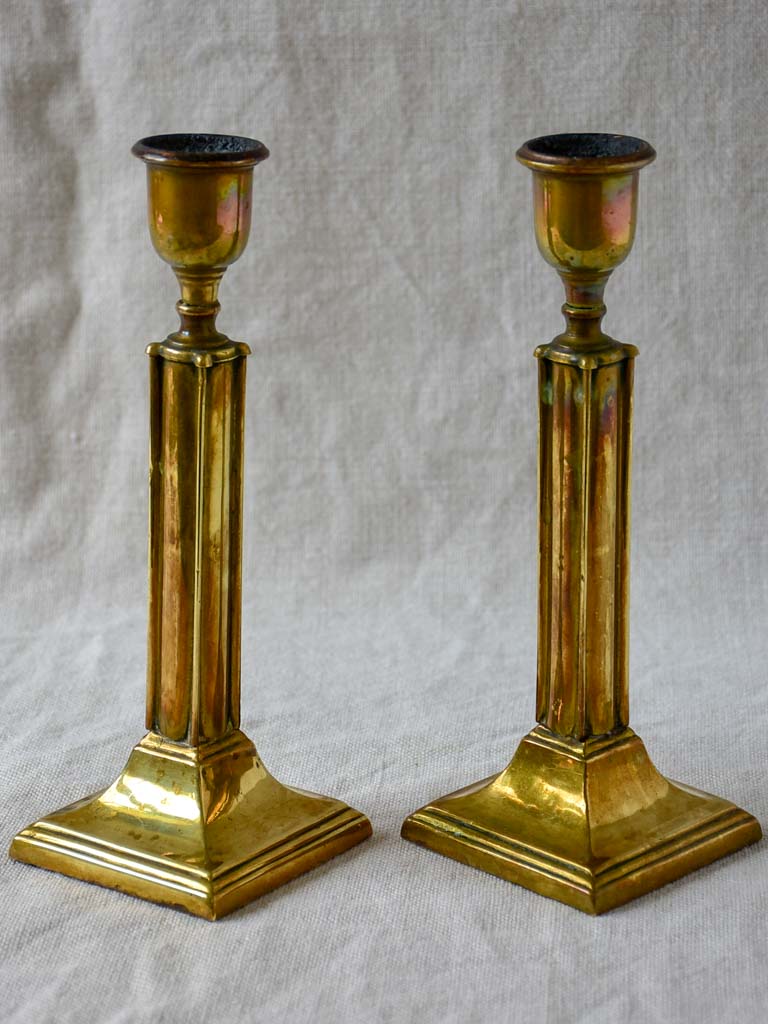 Pair of late 19th Century brass candlesticks 8¼"