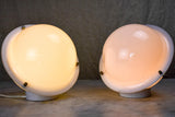Pair of 1970's French opaque perspex table lamps