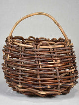 Rustic woven apple harvest basket