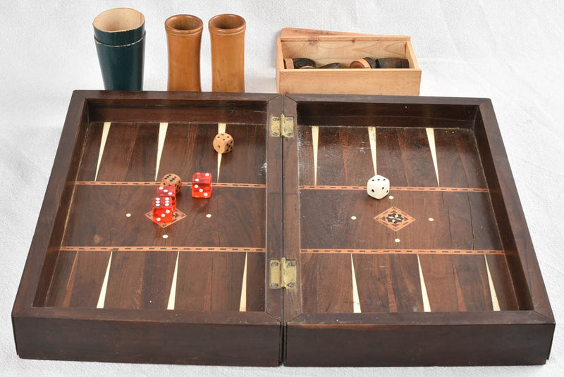 Vintage backgammon game set