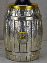 1970's Italian ice bucket in the shape of a wine barrel