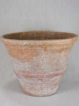 Large terracotta pot with whitewash patina 15"