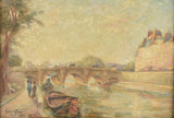 Historical Parisian oil canvas artwork
