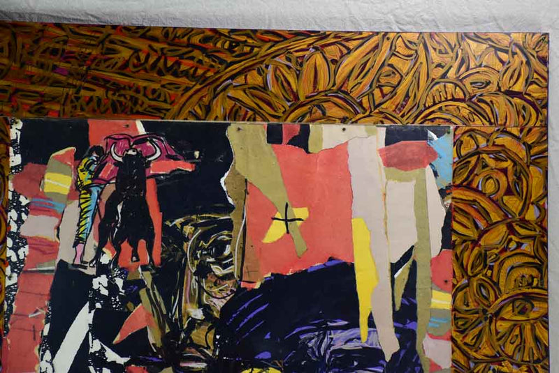 Modern collage portrait - Michel Calandre (1944 - ) 39½" x 51½"