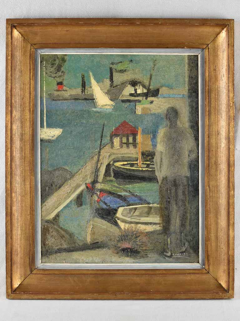 Harbour painting C. Chartier (1894-1957) - 33" x 27¼"