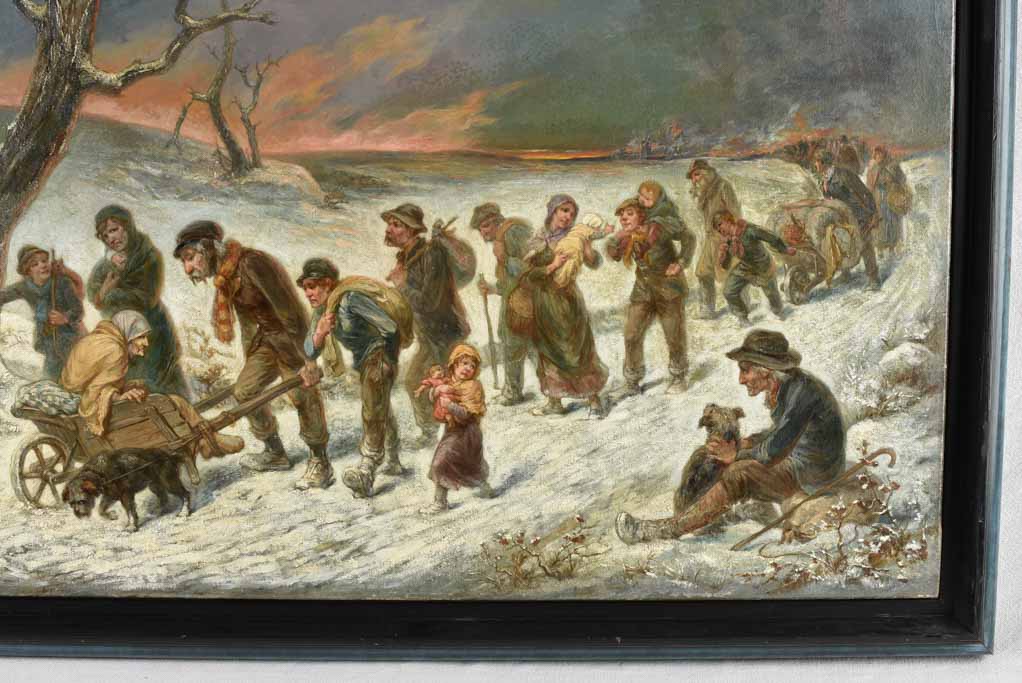 Victorian era Immigrant Life Oil Artwork