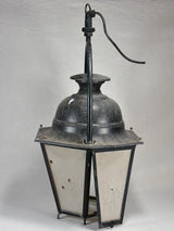 Large antique French lantern with loop handle 37¾"