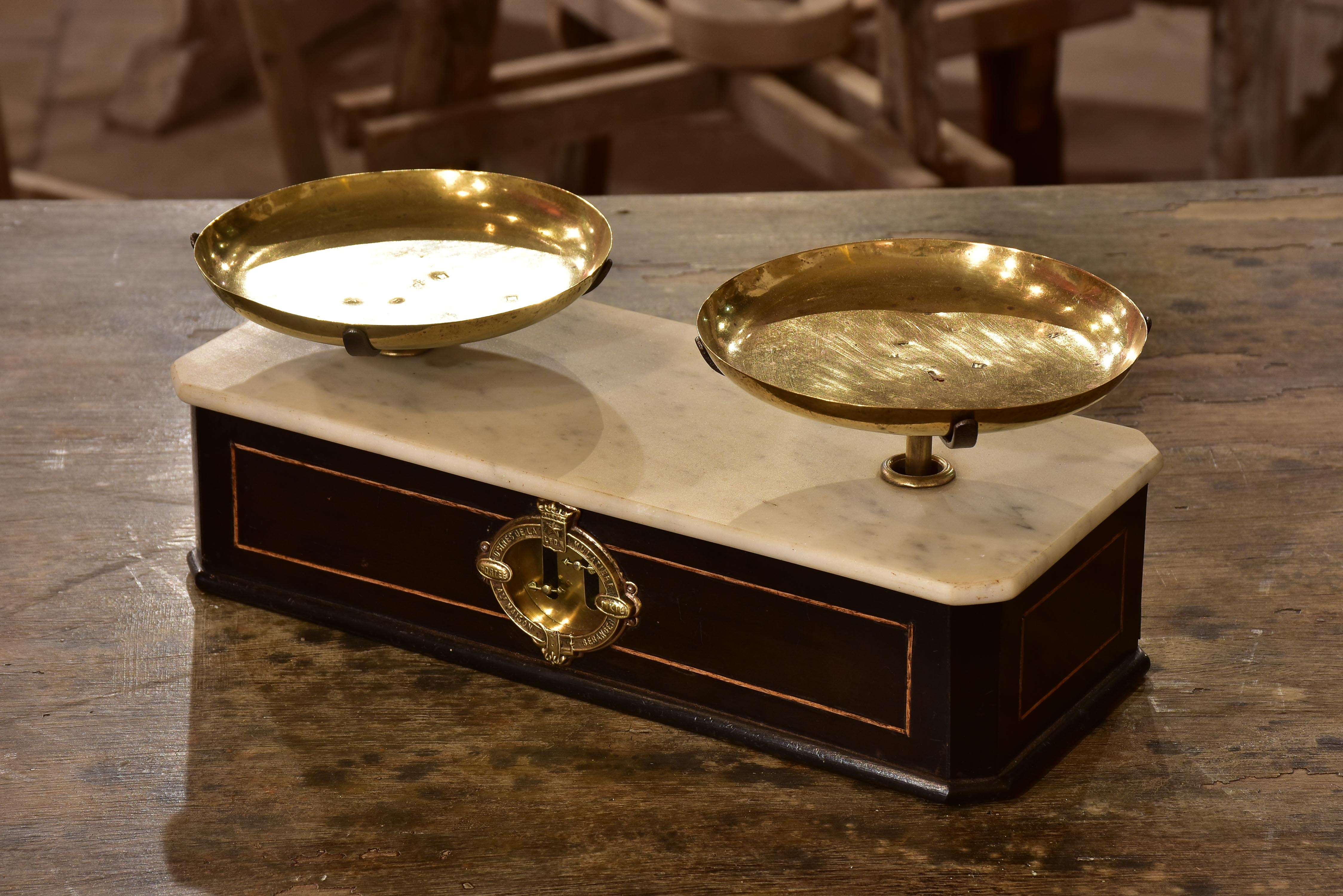 Ancient Merchant Scale Two antique French merchant's scales – Chez Pluie