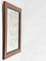 Rustic 19th century wooden mirror with aged glass 29½" x 24¾"