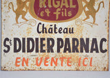 1970's hand painted sign - Vin de Cahors 26½" x 28"