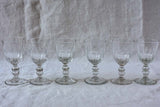 Six sherry / liquer glasses - 1900's