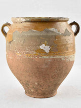 Aged terracotta confit pot from France