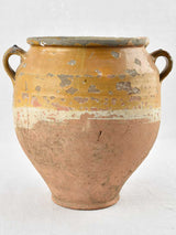 Antique large terracotta French confit pot