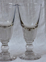 Four late 19th Century French absinthe glasses