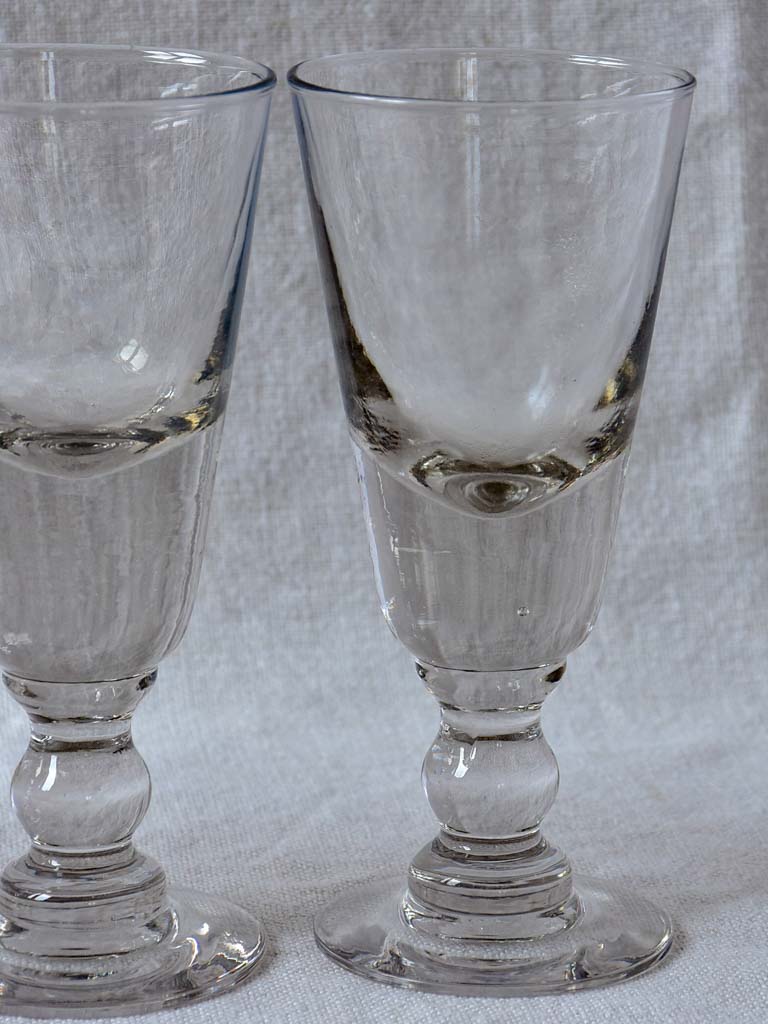 Set of eight antique absinthe glasses – Chez Pluie