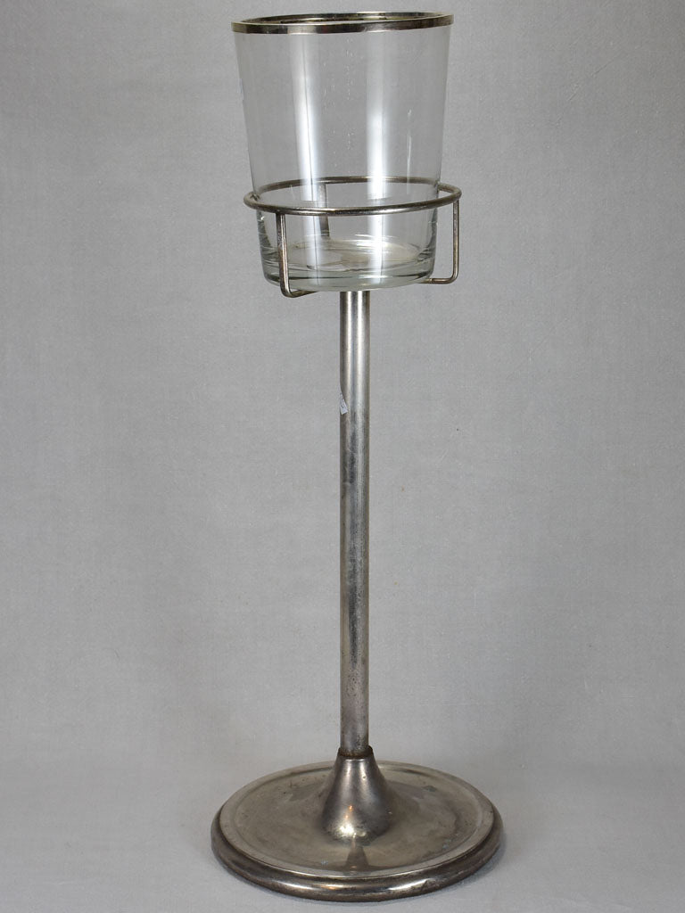 1960's ice bucket on a stand from a bistro / restaurant 33½"