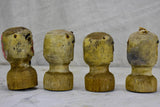 Unique collection of vintage wooden heads