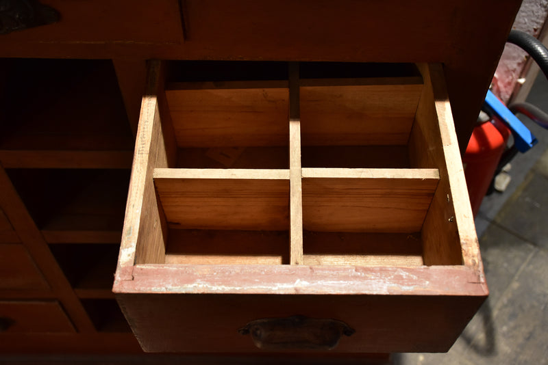 Storage drawers from a French hardware store